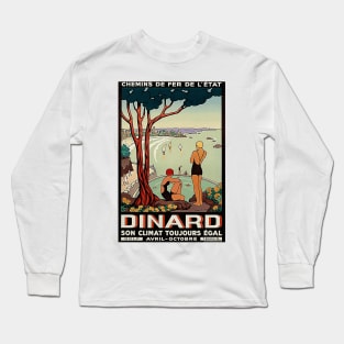 Dinard, France - Vintage Travel Poster Design Long Sleeve T-Shirt